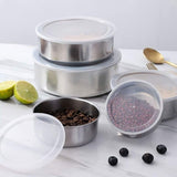 5-Pcs Deluxe Stainless Steel Food Storage Set with Airtight Lids