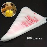 100Pcs Disposable Piping Bag Pastry Bags Icing Fondant Cake Cream Bag For Decorating Pastries Cakes Baking Tools - Alif Online