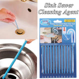 12Pcs Kitchen Sink Sewer Cleaning Agent Remove Oil Pollution Washbasin Toilet Bathtub Pipe Cleaning Stick Household Cleaning - Alif Online