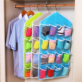 16 Pockets Multifunction Organizer Sorting Storage Bag High Quality Handmade Clear Door Wall Hanging Tidy Closet Baby Clothing - Alif Online
