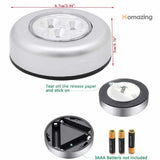 LED Push Button Tap Light Adhesive Pack Of 3
