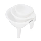 Prestige 3-Piece Plastic Funnel Set – Food-Grade, Dishwasher-Safe, Versatile Kitchen Tool