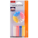 Prestige Birthday Candle Set – 24-Piece Multi-Color with Holders