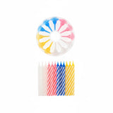 Prestige Birthday Candle Set – 24-Piece Multi-Color with Holders