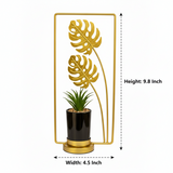 Golden Metal Leaflet Design Luxury Planter With Stand