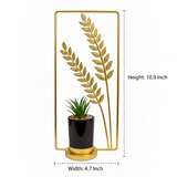 Golden Metal Monstera Leaf Artificial Plant With Pot