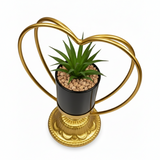 Golden Metal Luxury Double Love Handcrafted Plant