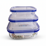 Food Container Airtight 3Piece Set Multi Size Storage