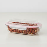 Limon 500ML Oval Glass Airtight Container With Lid