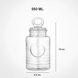 Limon 550ML Airtight Glass Jar With Lid