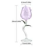 Rose Shaped Cocktail Drinking Glass
