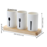 3pcs Cutlery Holder With Drain and Tray