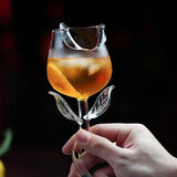 Rose Shaped Cocktail Drinking Glass