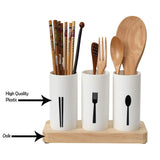 3pcs Cutlery Holder With Drain and Tray