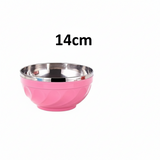 Colorful Double Layer Stainless Steel Bowl