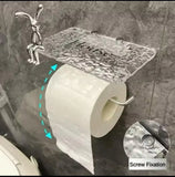 Acrylic Tissue Paper Holder With Shelf