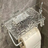 Acrylic Tissue Paper Holder With Shelf