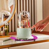 Rotating Dust Proof Makeup Brush Holder Organizer