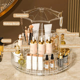Umbrella Jewelry Organizer Rotating Multi Tier Storage for Accessories