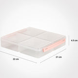 Limon Big 4 Section Freezer Airtight Plastic Box With Lid