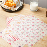 50 Pcs Food Grade Wax Paper Wrappers Grease Resistant
