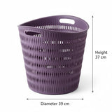 Limon Round Bamboo Laundry Basket with Handles
