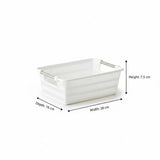 Limon Rectangle Bamboo Small Basket with Steel Handles