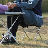 Portable Folding Camping Stool Lightweight Wallet Style Outdoor Chair