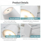 Metalic LED Touch Lamp Rechargeable