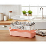 Limon Cutlery Box with Lid and Drain