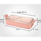 Limon Cutlery Box with Lid and Drain