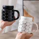 Ceramic Mug With Lid 1 Piece 350 ML Tea & Coffee Cup