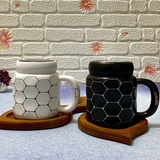 Ceramic Mug With Lid 1 Piece 350 ML Tea & Coffee Cup