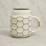 Ceramic Mug With Lid 1 Piece 350 ML Tea & Coffee Cup