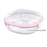 Limon 1.250Liter Airtight Glass Container With Lid