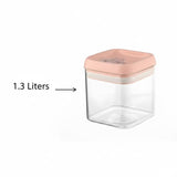 Limon Square 1.3 Liters Airtight Plastic Jar For Multi Use