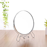 Rotating 360° Makeup Mirror Stainless Steel Stand-Medium