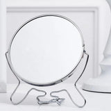Rotating 360° Makeup Mirror Stainless Steel Stand-Medium