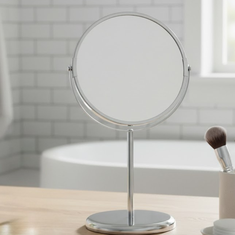 Standing Magnifying Makeup Mirror Adjustable Tabletop Mirror
