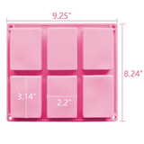 Silicone Soap Mold Reusable Heat Resistant Non Stick DIY Soap Bar Mold