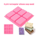 Silicone Soap Mold Reusable Heat Resistant Non Stick DIY Soap Bar Mold