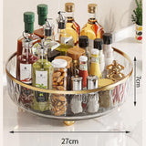 Rotating Organizer For Kitchen Use & Cosmetic Storage Multipurpose Transparent Acrylic