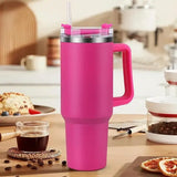 Travel Tumbler 40 OZ with Straw - Hot & Cold Stainless Steel Bottle