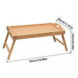 Bamboo Folding Breakfast Table With Folding Legs