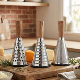Limon 3 Sided Stainless Steel Grater With Wooden Handle