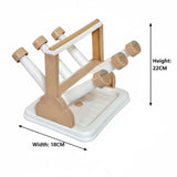 Glass Stand 6 Glass Kitchen Rack with Drip Tray | Wall or Tabletop Organizer