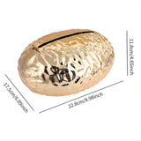 Egg Shaped Tissue Box Holder Stylish Gold Bathroom & Home Decor