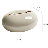 Luxury Pebble Shape Tissue Box Holder Modern Decorative Tissue Cover