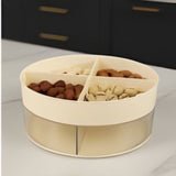 Luxury 4 Grid Dry Fruit & Snack Storage Jar with Crystal Lid