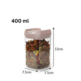 Limon Airtight 400 ML Plastic Square Jar For Multi Use